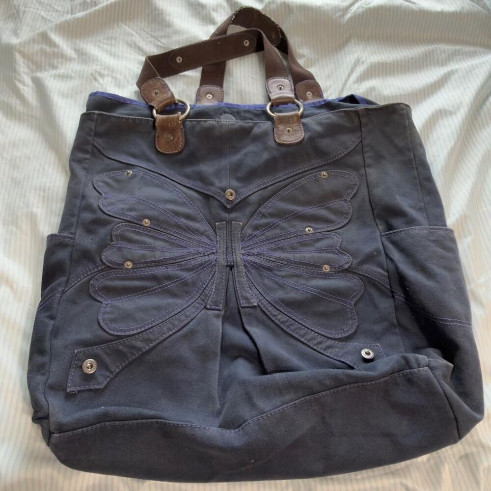 Gap 1969 Vintage Canvas Butterfly Tote Bag #corsetry #goth